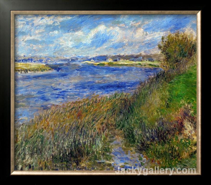 La Seine a Champrosay Banks of the Seine River at Champrosay by Pierre Auguste Renoir paintings reproduction